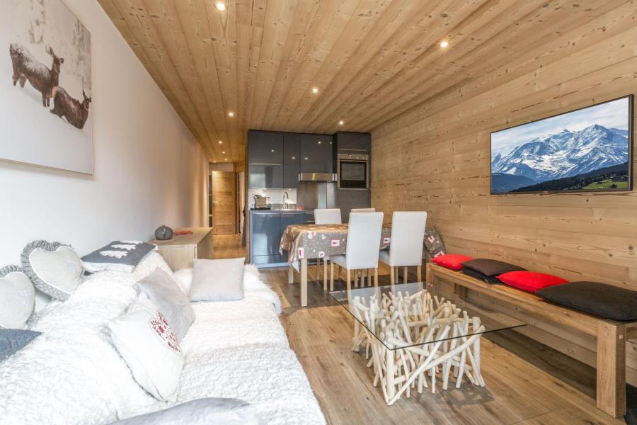 Ski verhuur Appartement 3 kamers bergnis 6 personen (1518) - Résidence Aravis 1500 - La Clusaz - Woonkamer