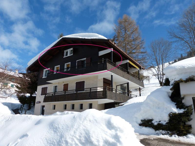 Skiverleih Wohnung 3 Mezzanine Zimmer 6 Leute (AUTAN4) - Résidence Autan - La Clusaz - Draußen im Winter