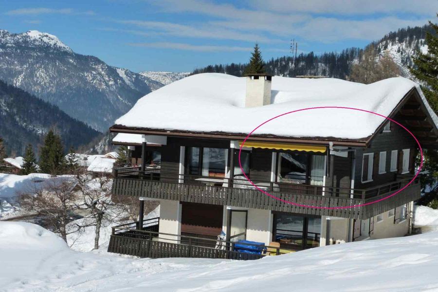 Urlaub in den Bergen Wohnung 3 Mezzanine Zimmer 6 Leute (AUTAN3) - Résidence Autan - La Clusaz - Draußen im Winter