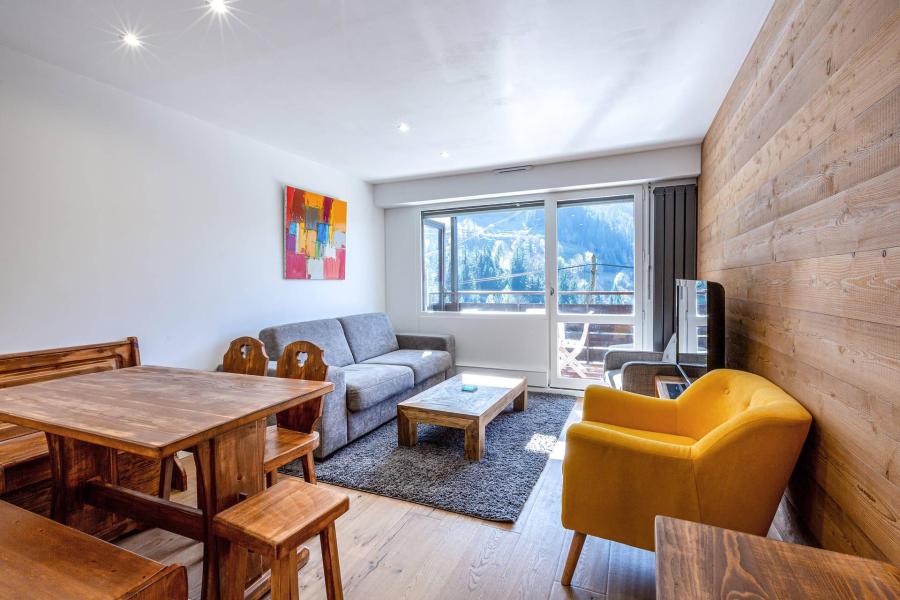 Rent in ski resort Studio sleeping corner 6 people (BALM06) - Résidence Balme I - La Clusaz - Living room