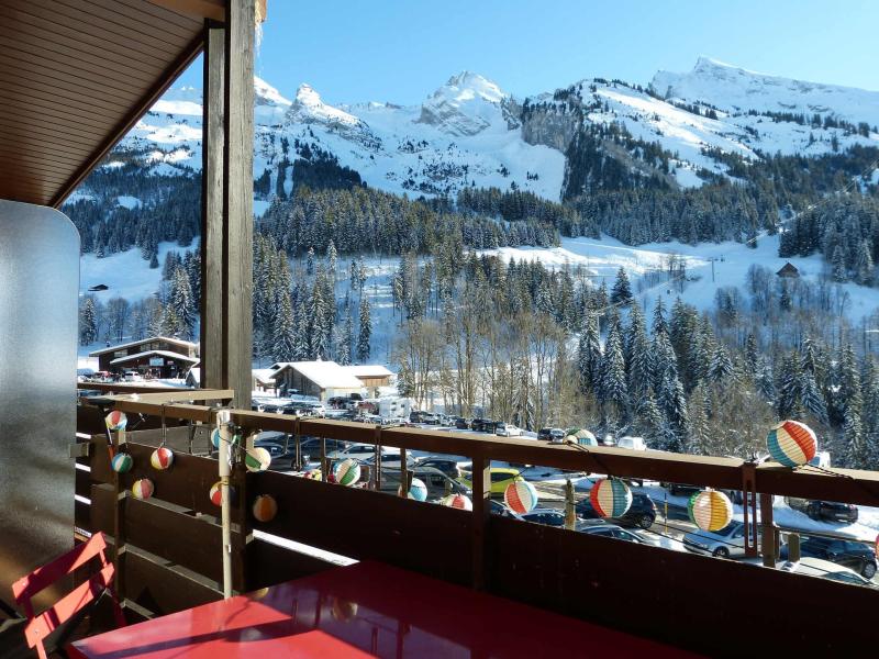 Skiverleih Wohnung 3 Zimmer Kabine mezzanine 6 Personnen (BALM08) - Résidence Balme I - La Clusaz - Balkon