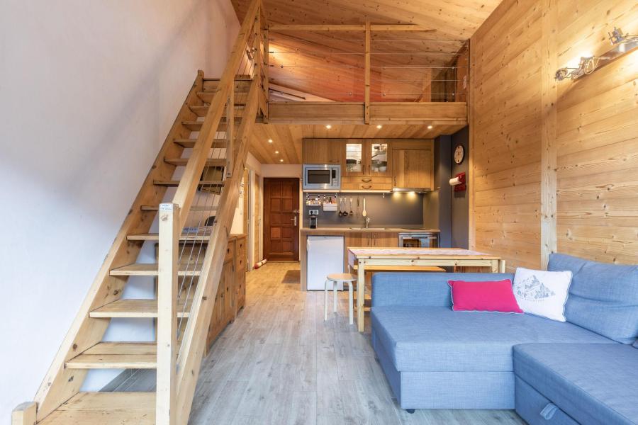 Skiverleih Wohnung 3 Zimmer Kabine mezzanine 6 Personnen (BALM08) - Résidence Balme I - La Clusaz - Wohnzimmer