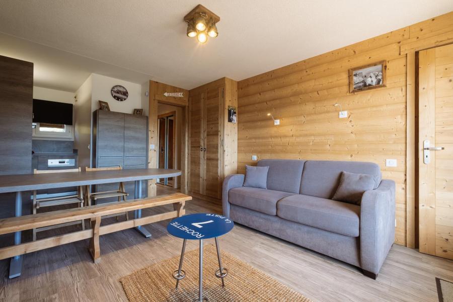 Ski verhuur Appartement 2 kamers bergnis 6 personen (BEL631) - Résidence Belvedere 2 - La Clusaz - Woonkamer