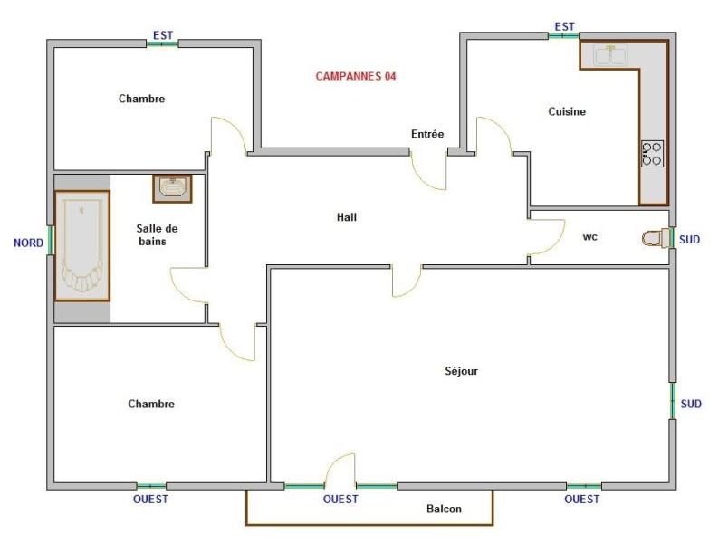 Location au ski Appartement 4 pièces 6 personnes (CAMP04) - Résidence Campanes - La Clusaz - Plan