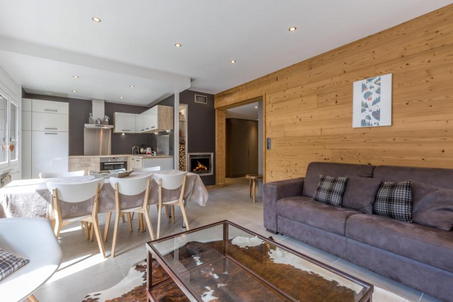 Ski verhuur Appartement 3 kamers 6 personen (07) - Résidence Cattin - La Clusaz - Woonkamer