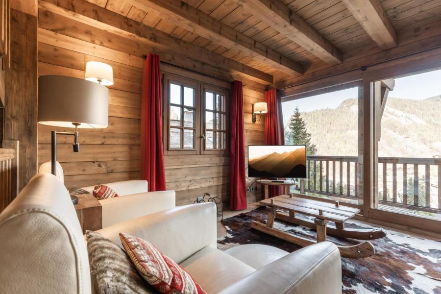 Ski verhuur Chalet duplex 5 kamers 8 personen - Résidence Clafoutis - La Clusaz - Woonkamer