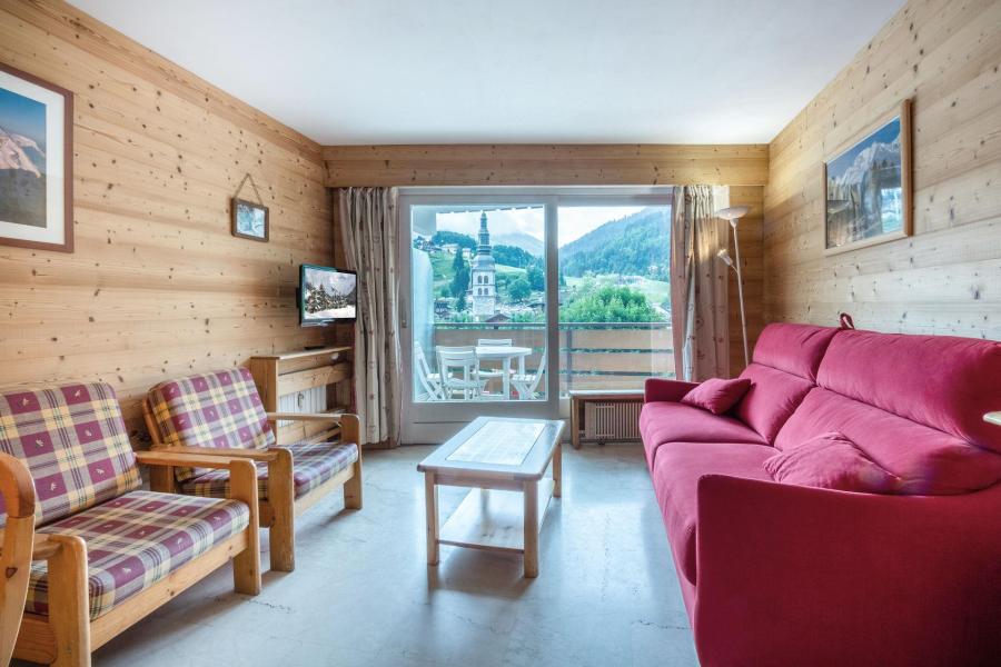 Skiverleih 2-Zimmer-Appartment für 4 Personen (12) - Résidence Crystal - La Clusaz - Wohnzimmer