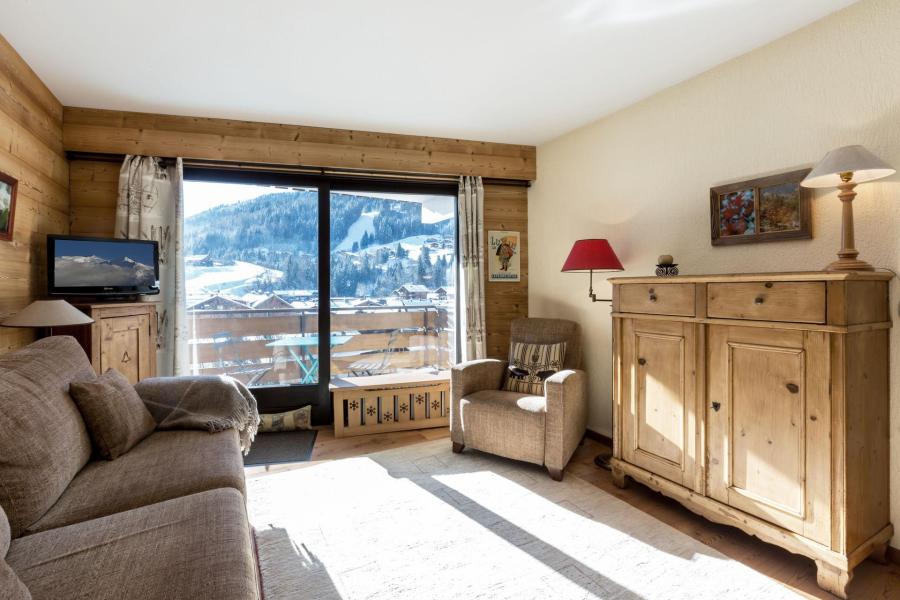 Ski verhuur Appartement 2 kamers 4 personen (19) - Résidence Crystal - La Clusaz - Woonkamer