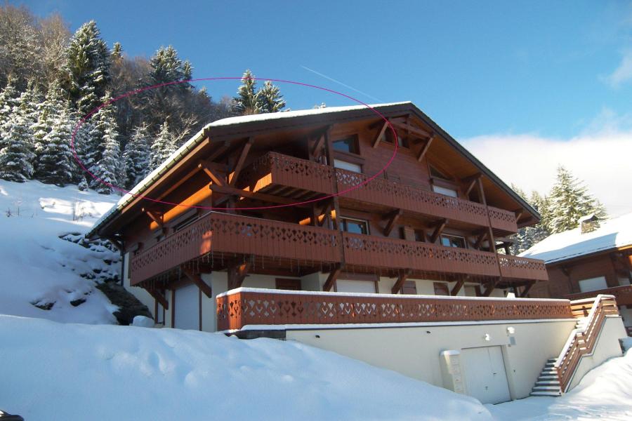 Vacances en montagne Appartement duplex 4 pièces coin montagne 10 personnes (5) - Résidence Hameau De Beauregard / Bat B - La Clusaz - Extérieur hiver