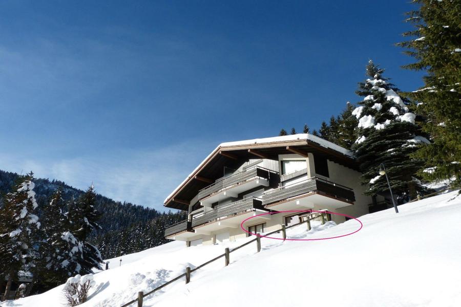 Location au ski Appartement 2 pièces coin montagne 4 personnes (08) - Résidence Hauts des Riffroids B - La Clusaz - Extérieur hiver