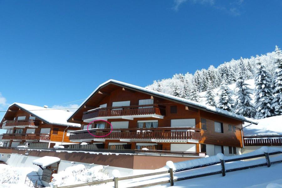 Location au ski Studio 4 personnes (07) - Résidence Helianthes A - La Clusaz - Extérieur hiver