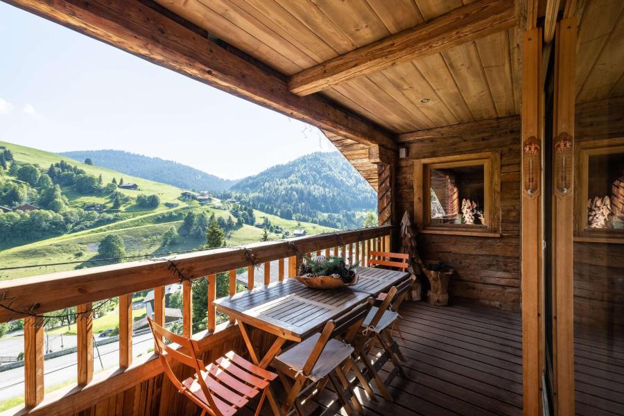 Skiverleih 5-Zimmer-Appartment für 8 Personen (Edelwe) - Résidence La Pernat - La Clusaz - Balkon