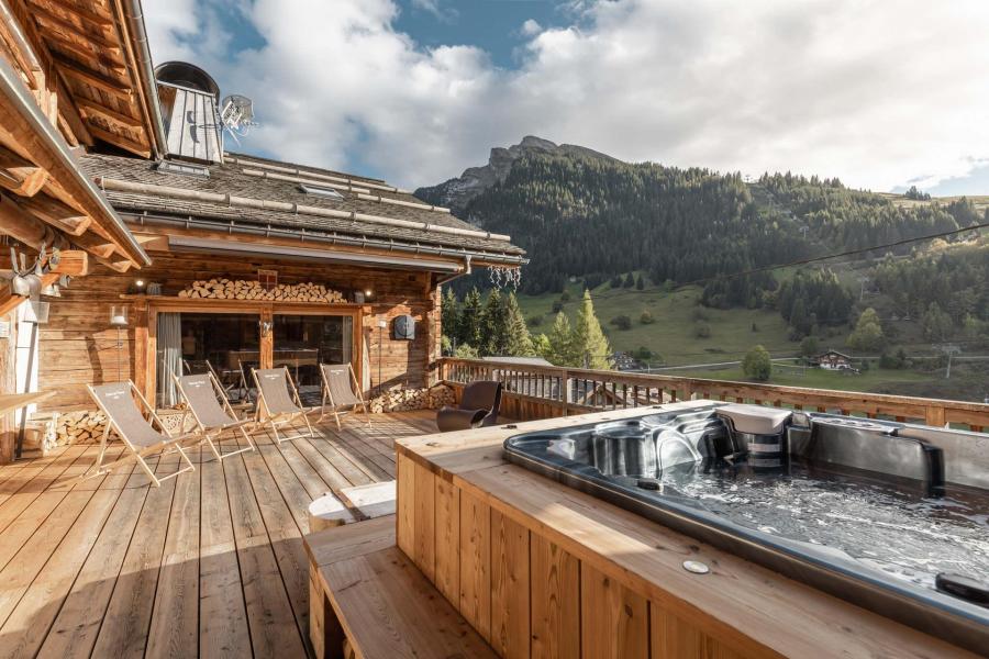 Skiverleih 7-Zimmer-Appartment für 10 Personen (Sabove) - Résidence La Pernat - La Clusaz - Terrasse