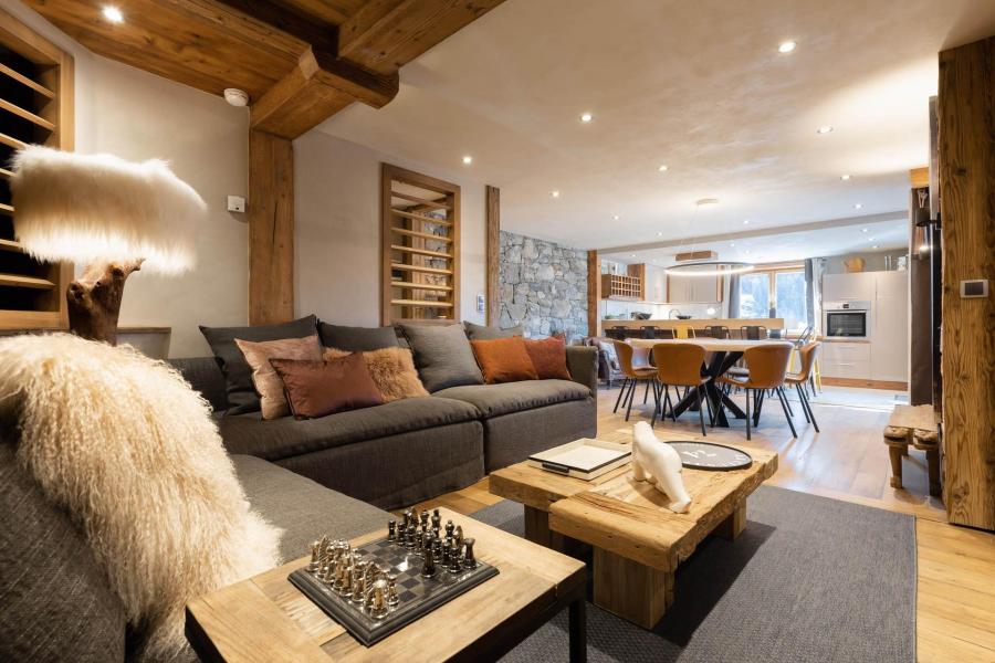 Ski verhuur Appartement 7 kamers 10 personen (Sabove) - Résidence La Pernat - La Clusaz - Woonkamer