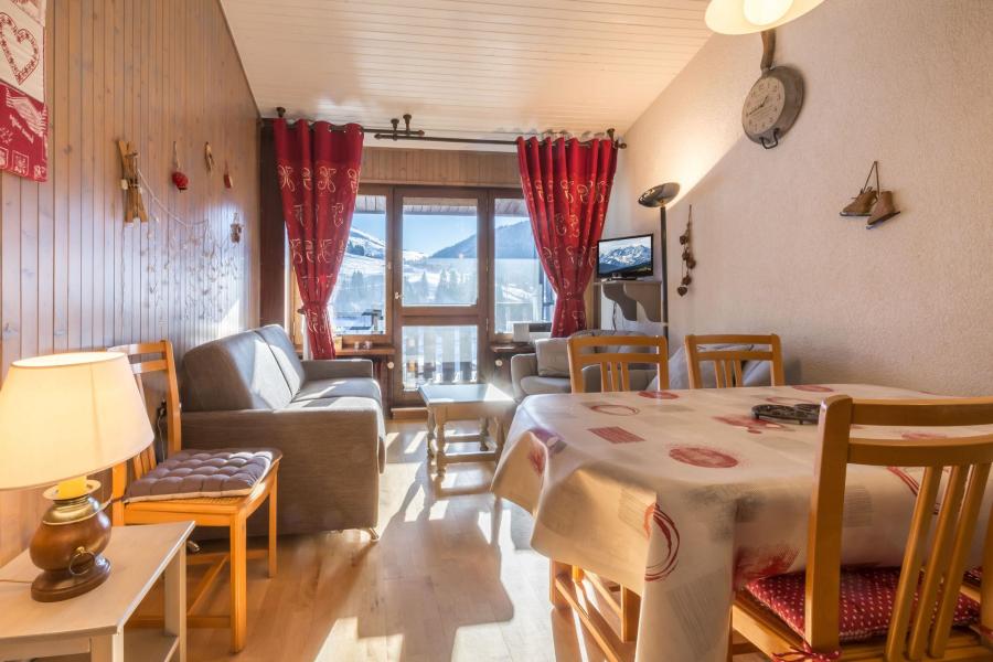 Rent in ski resort 4 room duplex apartment 6 people (28) - Résidence Ours Brun - La Clusaz - Living room