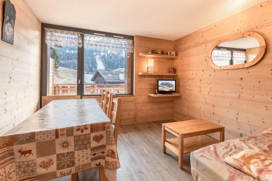 Skiverleih 4 Zimmer Maisonettewohnung für 6 Personen (520) - Résidence Parnasse 1 - La Clusaz - Wohnzimmer