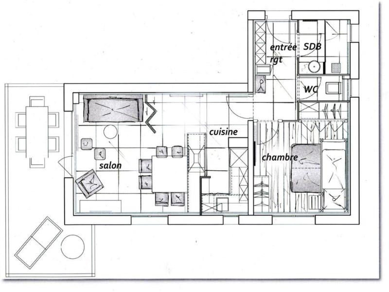 Skiverleih 2-Zimmer-Appartment für 5 Personen (4) - Résidence Pascal - La Clusaz - Plan