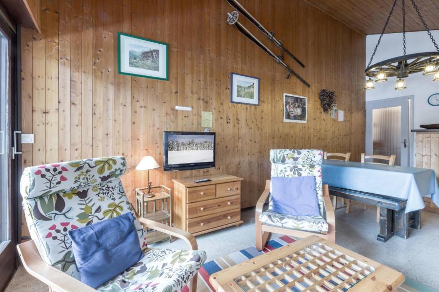 Ski verhuur Appartement 3 kamers 6 personen (04) - Résidence Sarto - La Clusaz - Woonkamer