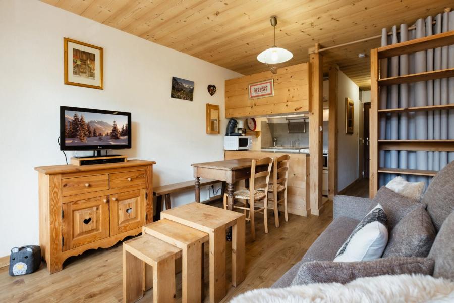 Ski verhuur Studio 4 personen (20) - Résidence Wapiti - La Clusaz - Woonkamer