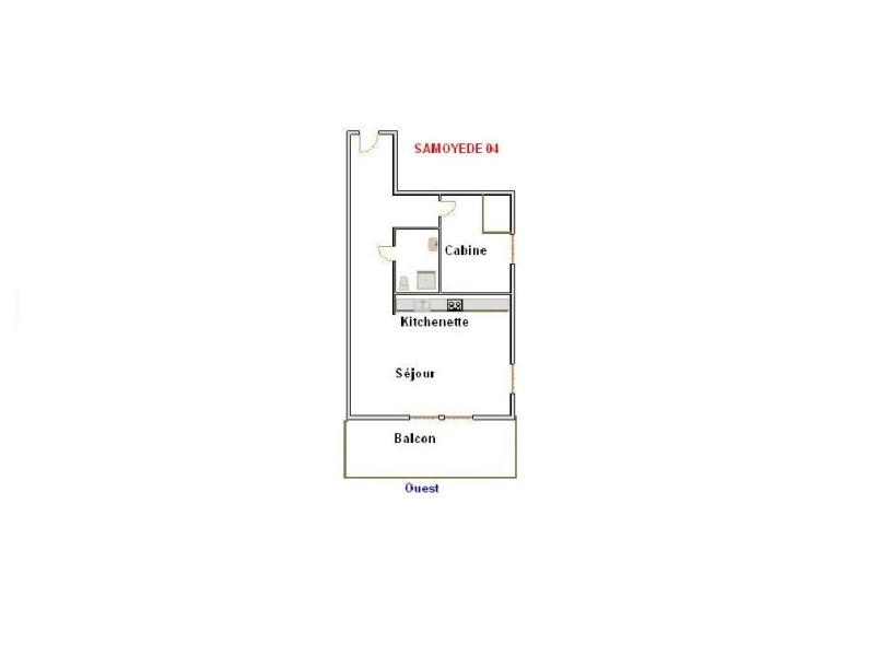 Location au ski Studio coin montagne 4 personnes (04) - Samoyede - La Clusaz - Plan