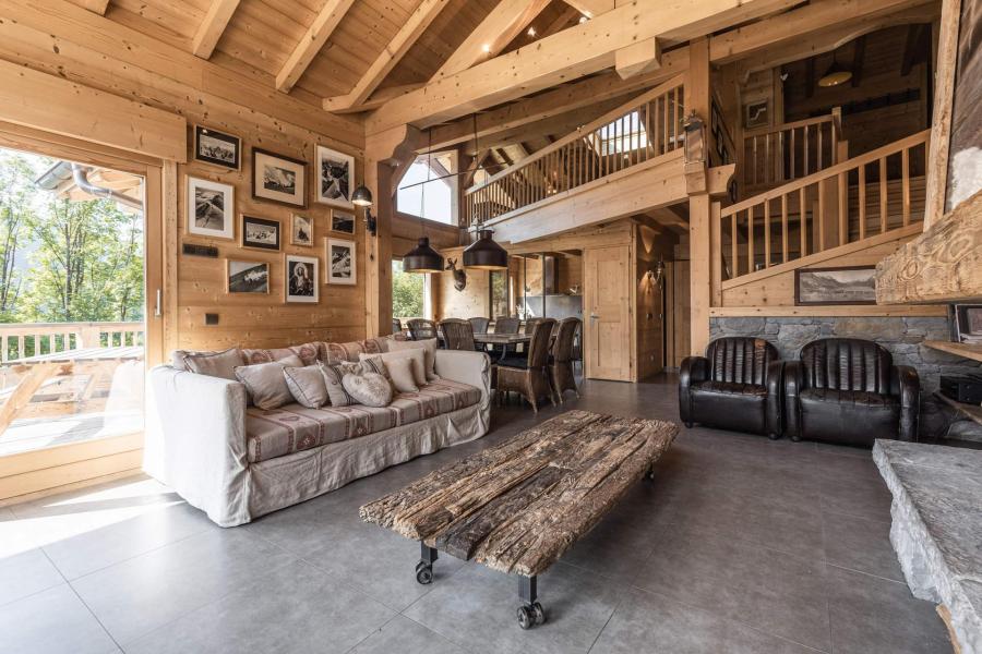 Skiverleih 7 Zimmer Chalet für 14 Personen - Sausalito - La Clusaz - Wohnzimmer