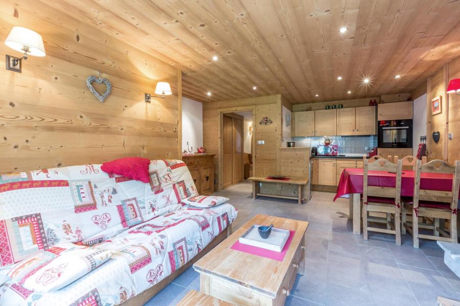 Ski verhuur Appartement 3 kamers bergnis 4 personen (18) - Week-End - La Clusaz - Woonkamer