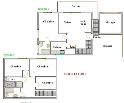 Skiverleih Duplex Wohnung 5 Zimmer 8 Personnen - Chalet Forêt - La Clusaz - Plan