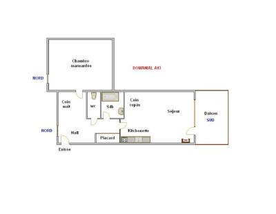 Rent in ski resort 2 room apartment sleeping corner 4 people (13) - Domanial A - La Clusaz - Plan