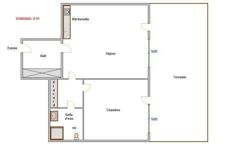 Ski verhuur Appartement 2 kamers 4 personen (01) - Domanial B - La Clusaz - Kaart