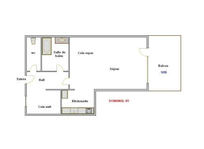 Skiverleih Studio Schlafnische 4 Personen (05) - Domanial B - La Clusaz - Plan