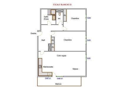 Alquiler al esquí Apartamento 3 piezas para 5 personas (03) - Escale Blanche - La Clusaz - Plano