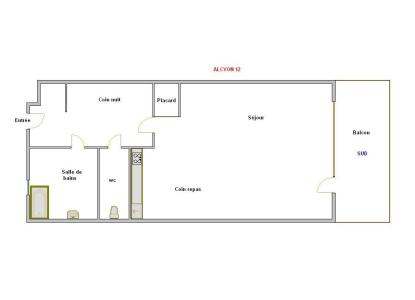 Soggiorno sugli sci Studio con alcova per 4 persone (12) - Résidence Alcyon - La Clusaz - Mappa