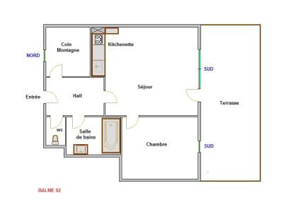 Alquiler al esquí Apartamento 3 piezas cabina para 6 personas (BALM02) - Résidence Balme I - La Clusaz - Plano