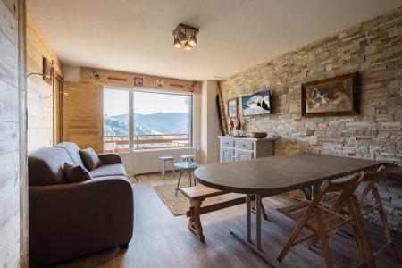 Ski verhuur Appartement 2 kamers bergnis 6 personen (631) - Résidence Belvedere 2 - La Clusaz - Woonkamer