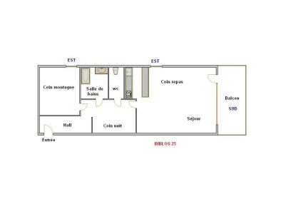 Wynajem na narty Studio kabina 5 osób (25) - Résidence Biblos - La Clusaz - Plan