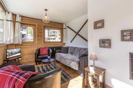 Skiverleih 3-Zimmer-Holzhütte für 6 Personen (BISO08) - Résidence Bison - La Clusaz - Wohnzimmer