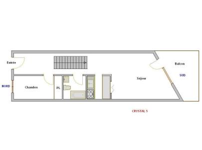 Skiverleih 2-Zimmer-Appartment für 4 Personen (05) - Résidence Crystal - La Clusaz - Plan