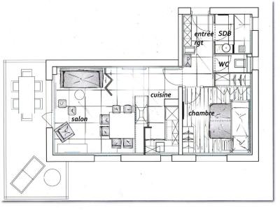 Soggiorno sugli sci Appartamento 2 stanze per 5 persone (4) - Résidence Pascal - La Clusaz - Mappa