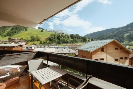 Skiverleih 2-Zimmer-Appartment für 5 Personen (11) - Résidence Piscine - La Clusaz - Balkon