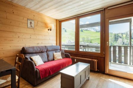 Ski verhuur Appartement 3 kamers 6 personen (15) - Résidence Wapiti - La Clusaz - Woonkamer