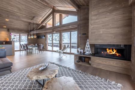 Skiverleih 6 Zimmer Chalet für 12 Personen - Rosebud - La Clusaz - Wohnzimmer