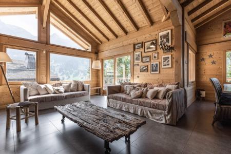 Rent in ski resort 7 room chalet 14 people - Sausalito - La Clusaz - Living room