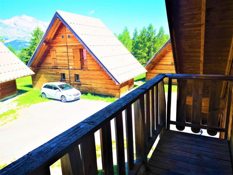 Location au ski Chalet mitoyen 3 pièces 7 personnes (50) - Chalets Les Flocons du Soleil - La Joue du Loup - Terrasse