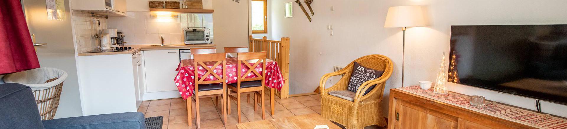 Soggiorno sugli sci Chalet semi-individuale 3 stanze per 6 persone (CHT79) - Les Chalets Petit Bonheur - La Norma - Soggiorno