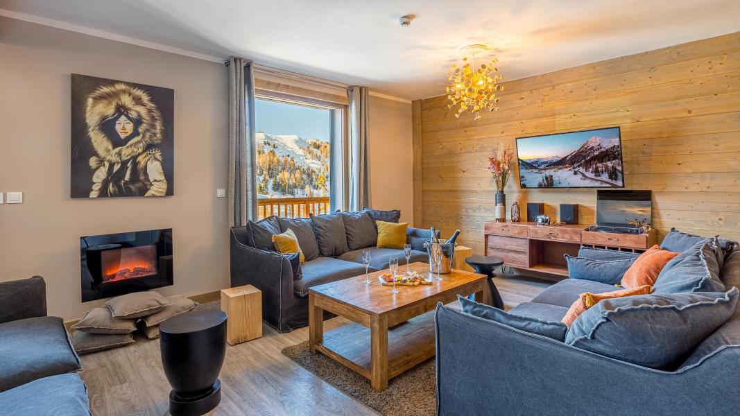 Rent in ski resort Chalet Juliette - La Plagne - Living room
