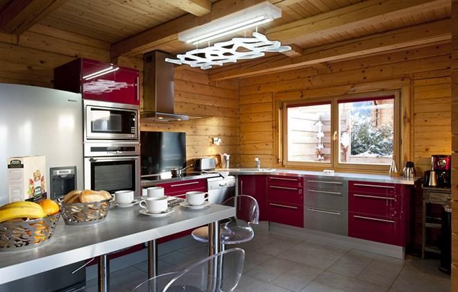 Rent in ski resort Chalet Mont Soleil - La Plagne - Open-plan kitchen