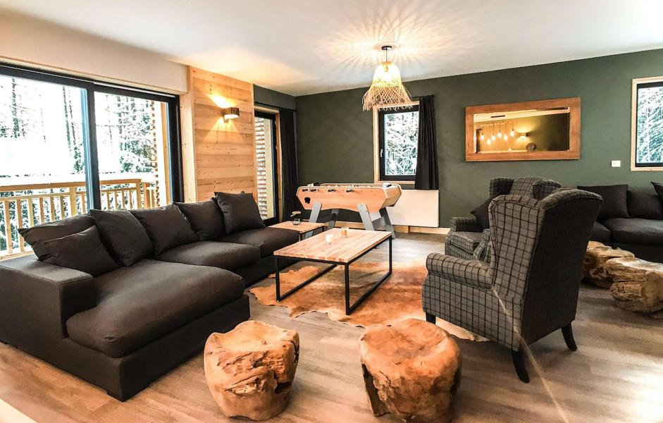 Rent in ski resort Chalet Natural Lodge - La Plagne - Living room
