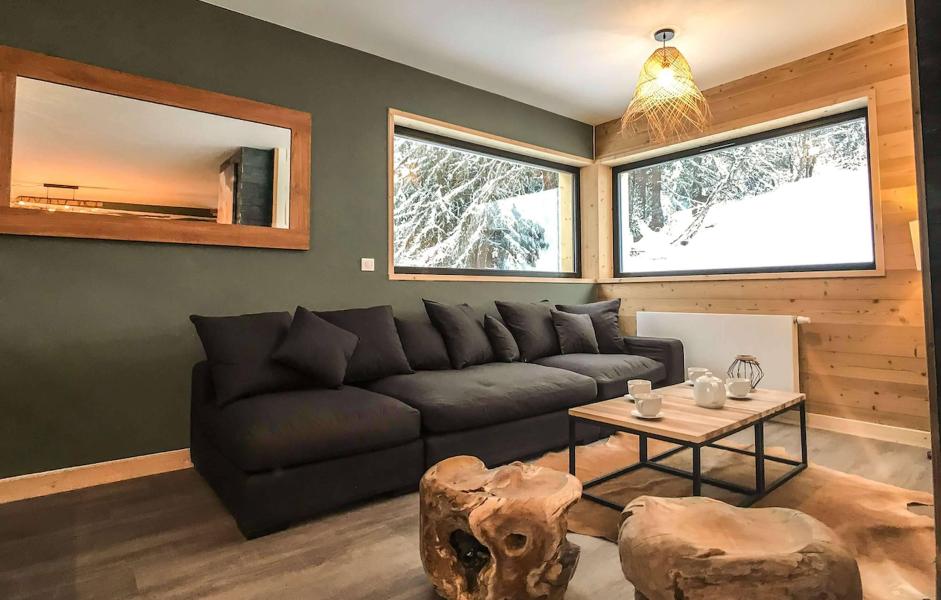 Rent in ski resort Chalet Natural Lodge - La Plagne - Living room