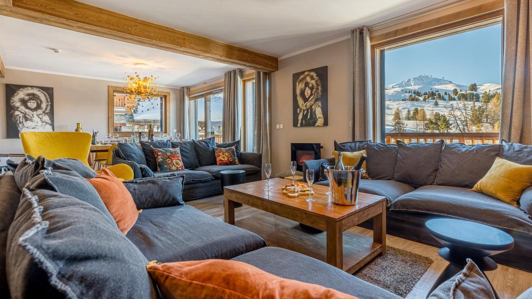 Rent in ski resort Chalet Violette - La Plagne - Living room