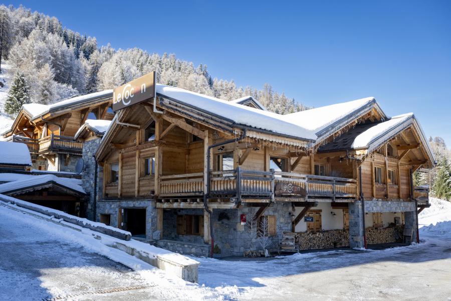 Аренда на лыжном курорте Шале дуплекс 8 комнат 19 чел. (Cocoon) - Chalets du Cocoon - La Plagne - зимой под открытым небом